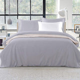 Giselle Bedding Super King Size Classic Quilt Cover Set - Grey