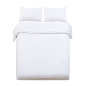 Giselle Bedding Super King Classic Quilt Cover Set - White