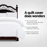 Giselle Bedding Super King Classic Quilt Cover Set - White