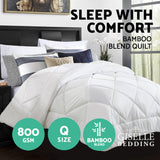 Giselle Bedding Microfiber Microfibre Bamboo Quilt Winter Duvet Doona Queen