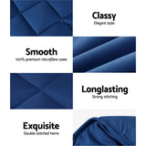 Giselle Bamboo Microfibre Microfiber Quilt 400GSM Doona King All Season Blue