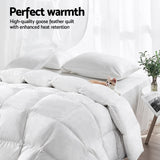 Giselle Bedding 800GSM Goose Down Feather Quilt Cover Duvet Winter Doona White Queen