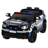 Rigo Kids Ride On Car Inspired Patrol Police Electric Powered Toy Cars Black