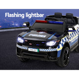 Rigo Kids Ride On Car Inspired Patrol Police Electric Powered Toy Cars Black