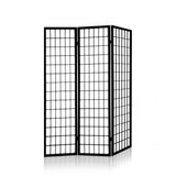 Artiss 3 Panel Wooden Room Divider - Black