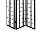 Artiss 3 Panel Wooden Room Divider - Black