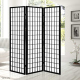 Artiss 3 Panel Wooden Room Divider - Black