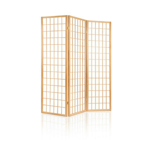 Artiss 3 Panel Wooden Room Divider - Natural