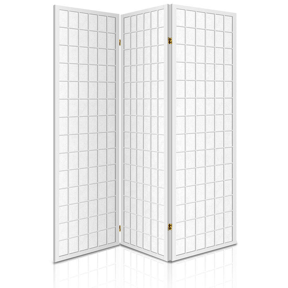 Artiss 3 Panel Wooden Room Divider - White