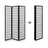 Artiss 4 Panel Wooden Room Divider - Black