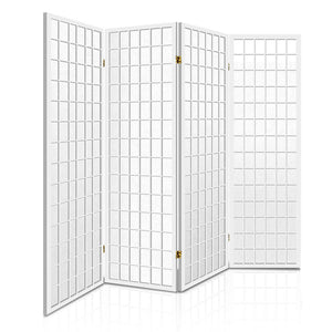 Artiss 4 Panel Wooden Room Divider - White