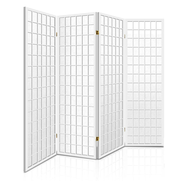 Artiss 4 Panel Wooden Room Divider - White