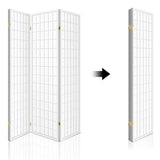 Artiss 4 Panel Wooden Room Divider - White