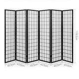 Artiss 6 Panel Room Divider Privacy Screen Foldable Pine Wood Stand Black