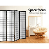 Artiss 8 Panel Room Divider Privacy Screen Dividers Stand Oriental Vintage Black