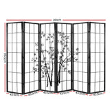 Artiss 6 Panel Room Divider Screen Privacy Dividers Pine Wood Stand Black White