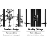 Artiss 4 Panel Room Divider Screen Privacy Dividers Pine Wood Stand Shoji Bamboo Black White