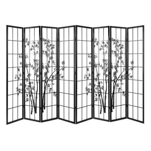 Artiss 8 Panel Room Divider Screen Privacy Dividers Pine Wood Stand Shoji Bamboo Black White