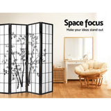 Artiss 8 Panel Room Divider Screen Privacy Dividers Pine Wood Stand Shoji Bamboo Black White