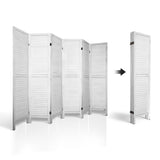 Artiss 6 Panel Room Divider Privacy Screen Foldable Wood Stand White