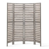 Artiss 4 Panel Foldable Wooden Room Divider - Grey