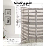 Artiss 8 Panel Room Divider Screen Privacy Wood Dividers Timber Stand Grey