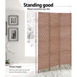 Artiss 3 Panel Room Divider Screen Privacy Rattan Dividers Stand Fold Natural