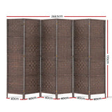 Artiss 6 Panel Room Divider - Brown