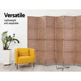 Artiss 8 Panel Room Divider Screen Privacy Rattan Timber Foldable Dividers Stand Hand Woven