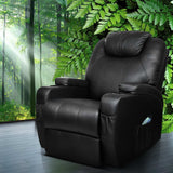 Artiss PU Leather Massage Armchair - Black