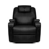 Artiss Recliner Chair Electric Massage Chairs Heated Lounge Sofa Leather