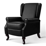 Artiss Recliner Chair Luxury Lounge Armchair Single Sofa Couch PU Leather Black