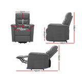 Artiss Recliner Lift Chair Adjustable Armchair Luxury Lounge Padded Sofa Single