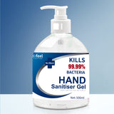 Relifeel Instant Hand Sanitiser Gel Alcohol Sanitizer Quick Dry 500ml No Wash