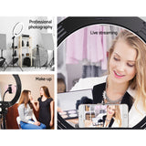 Embellir 14" LED Ring Light 5600K 3000LM Dimmable Stand MakeUp Studio Video