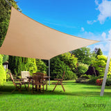 Instahut 3 x 6m Rectangle Heavy Duty Shade Sail Cloth - Sand Beige