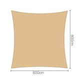 Instahut 6 x 6m Square Heavy Duty Shade Sail Cloth - Sand Beige