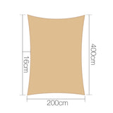 Instahut 2 x 4m Shade Sail Cloth - Sand Beige