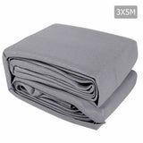 Instahut 3 x 5m Rectangle Shade Sail Cloth - Grey