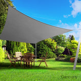 Instahut 3 x 5m Rectangle Shade Sail Cloth - Grey