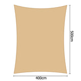 Instahut 4 x 5m Rectangle Shade Sail Cloth - Sand Beige