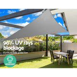 Instahut Sun Shade Sail Cloth Shadecloth Triangle Canopy Awning 280gsm 3x3x3m Grey