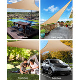 Instahut Sun Shade Sail Cloth Shadecloth Outdoor Canopy 5x5x7m 280gsm