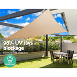 Instahut Sun Shade Sail Canopy Triangle 280gsm 5x5x5m