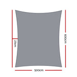 Instahut Sun Shade Sail Cloth Shadecloth Outdoor Canopy Rectangle 280gsm 5x6m