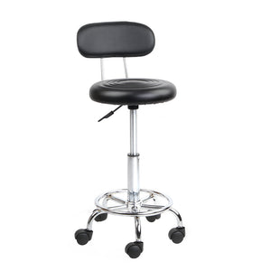 Artiss PU Leather Swivel Chair with Backrest - Black