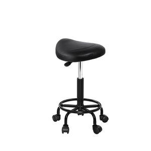 Artiss Salon Stool Black Swivel Barber SADDLE Hairdressing Bar Chairs Gas Lift