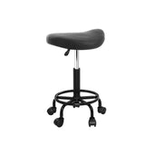 Artiss Salon Stool Black Swivel Barber SADDLE Hairdressing Bar Chairs Gas Lift