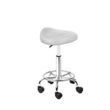 Artiss PU Leather Swivel Saddle Salon Chair - White