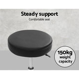 Artiss PU Leather Swivel Salon Stool - Black